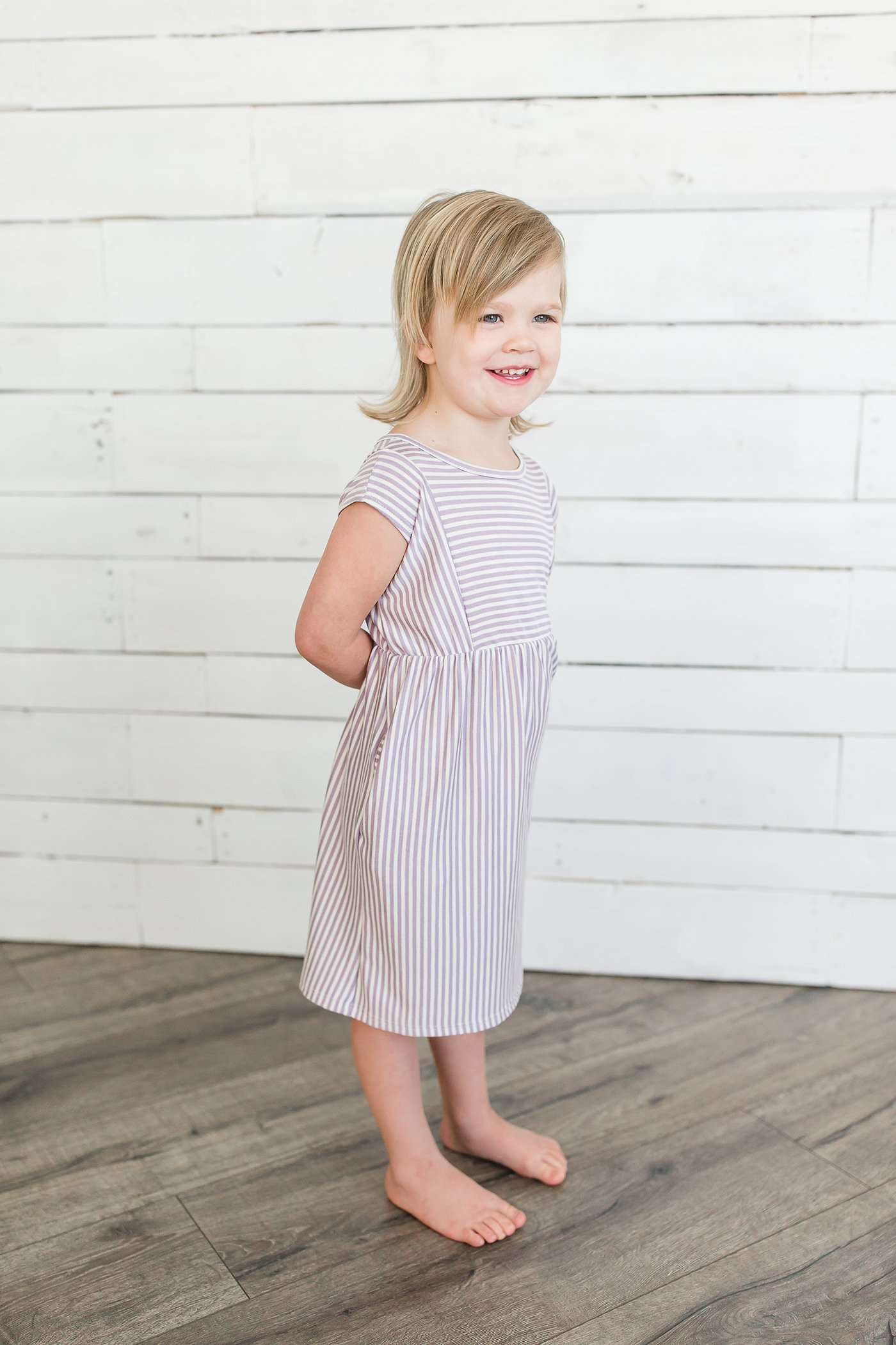 Two-Tone Striped Midi Dress - FINAL SALE Dresses