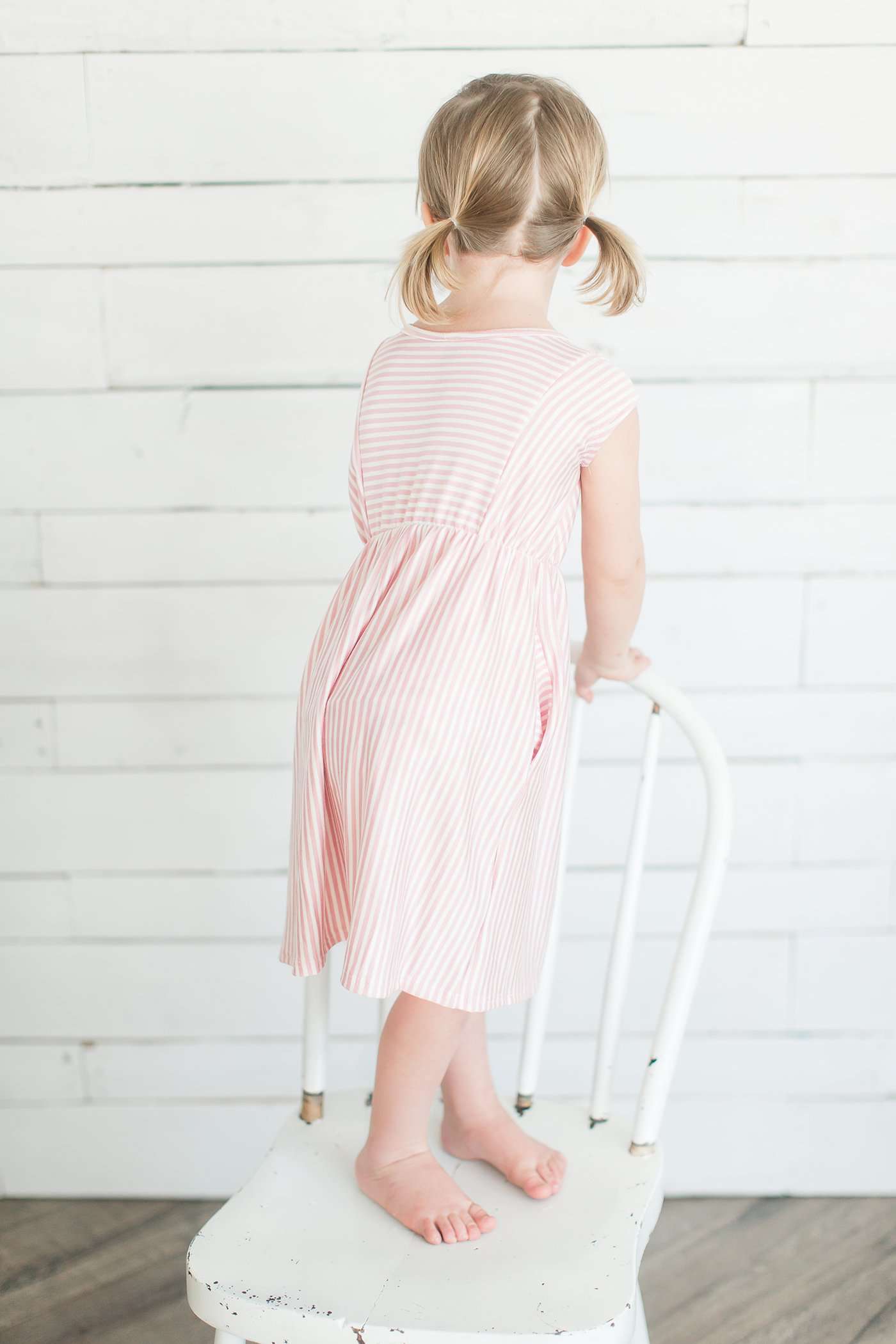Two-Tone Striped Midi Dress - FINAL SALE Dresses