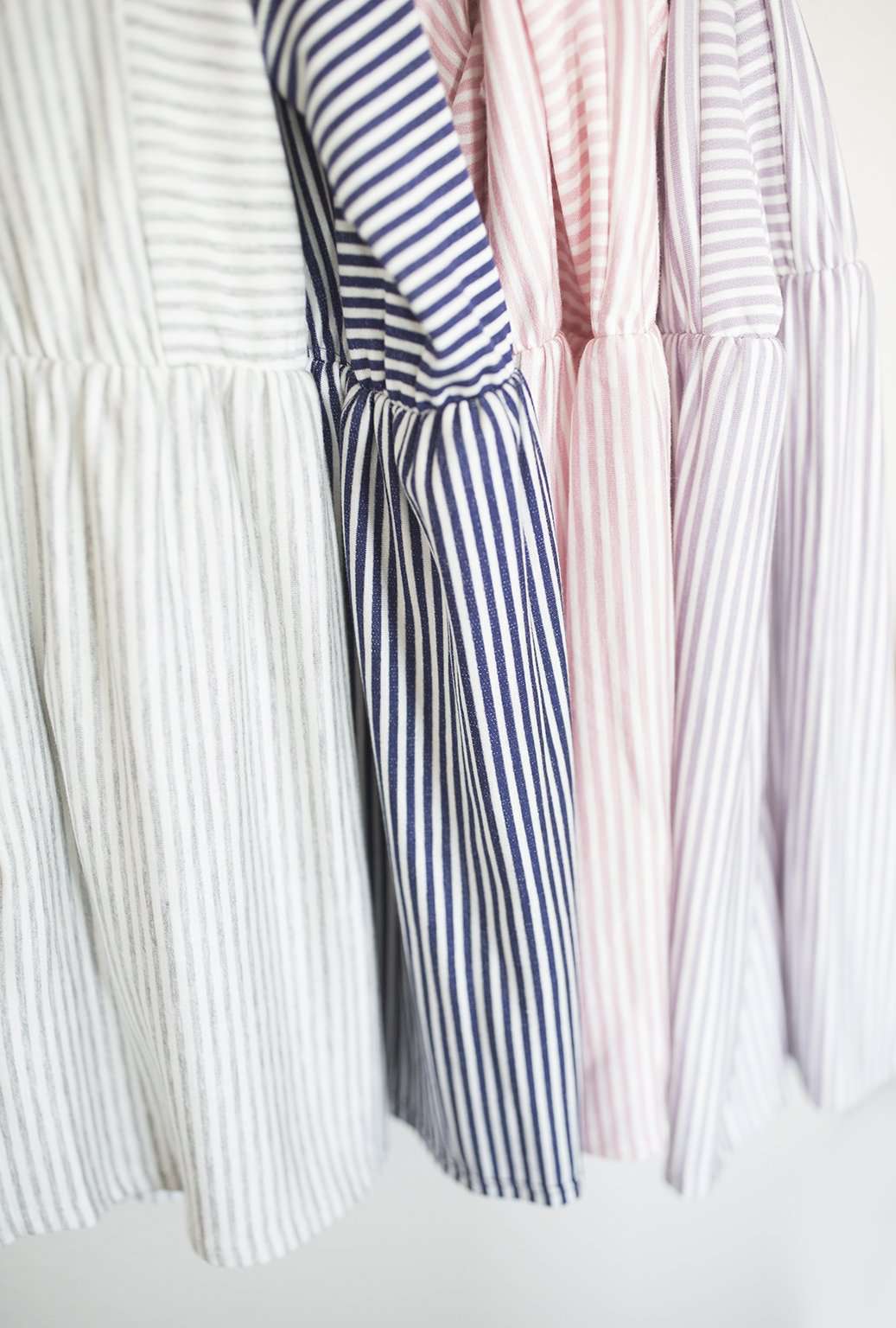 Two-Tone Striped Midi Dress - FINAL SALE Dresses Heather Gray / 2T