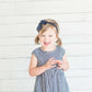 Two-Tone Striped Midi Dress - FINAL SALE Dresses Navy / 2T