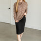 Two Tone Turtleneck Sweater FF Tops