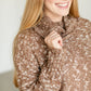 Two Tone Turtleneck Sweater FF Tops