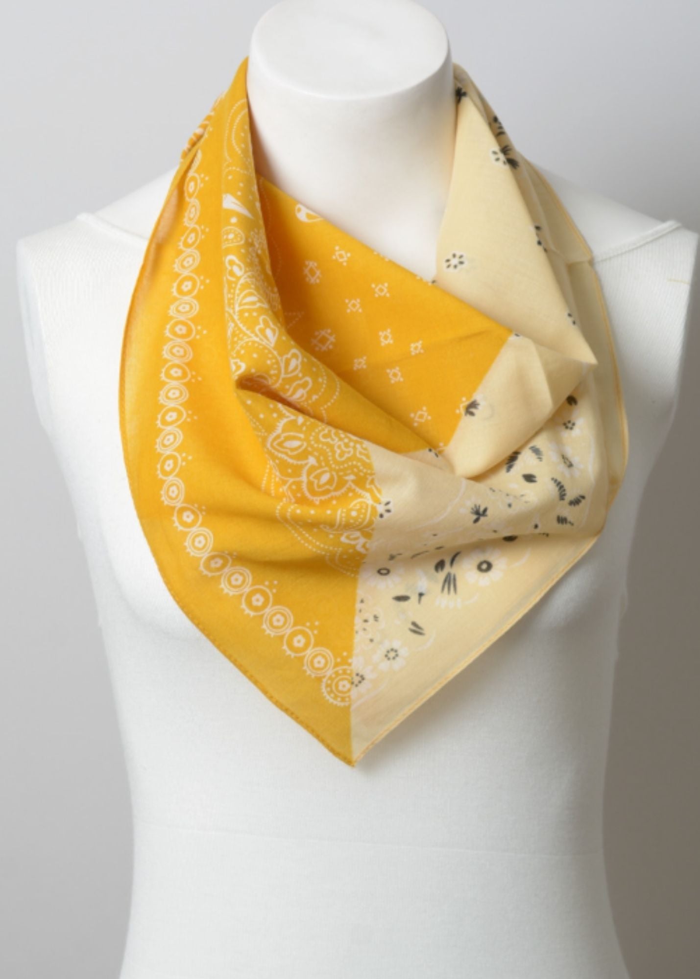Two Tone Western Floral Bandana Accessories
