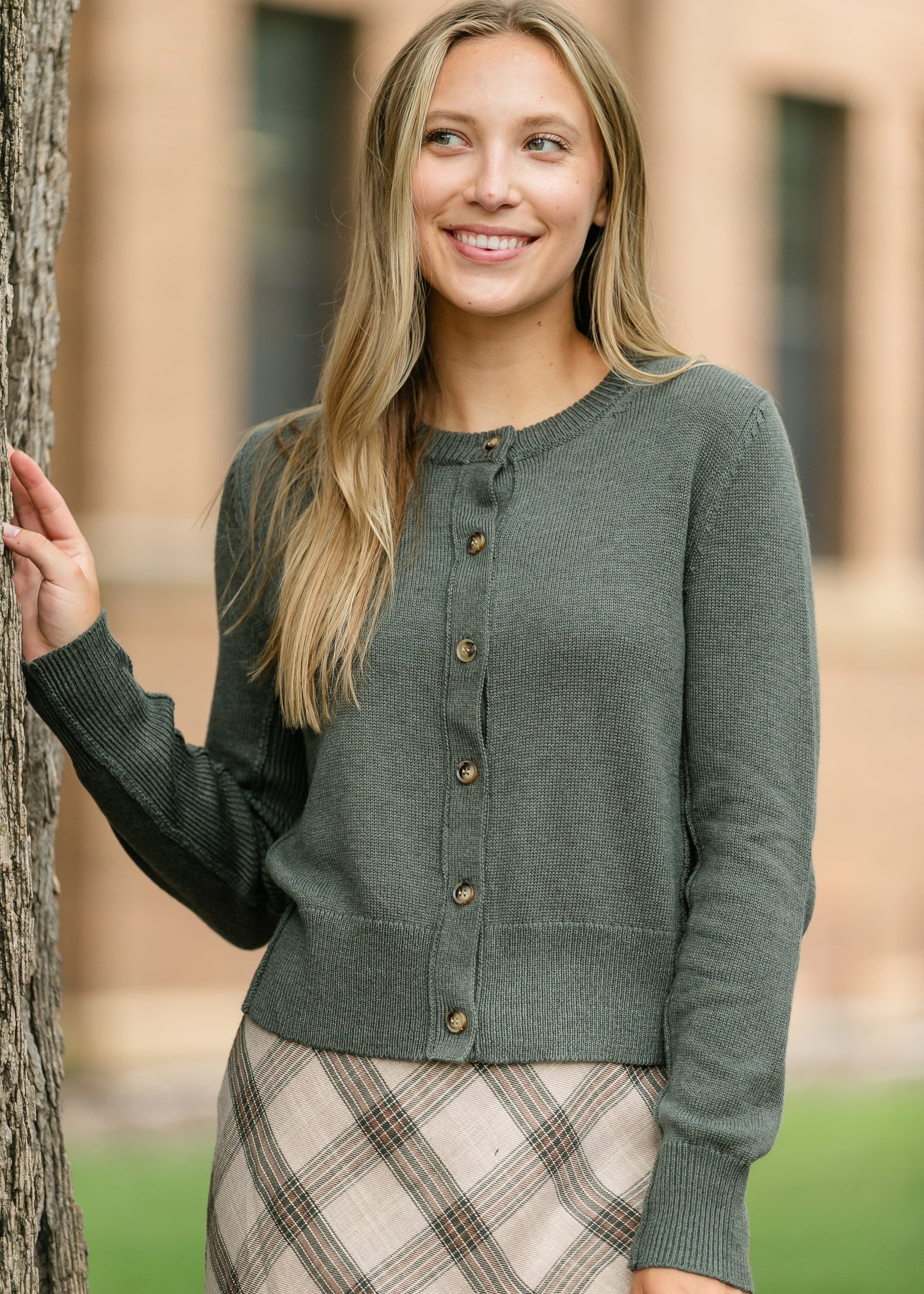 Ultra Soft Button Up Cardigan FF Tops Spruce / S