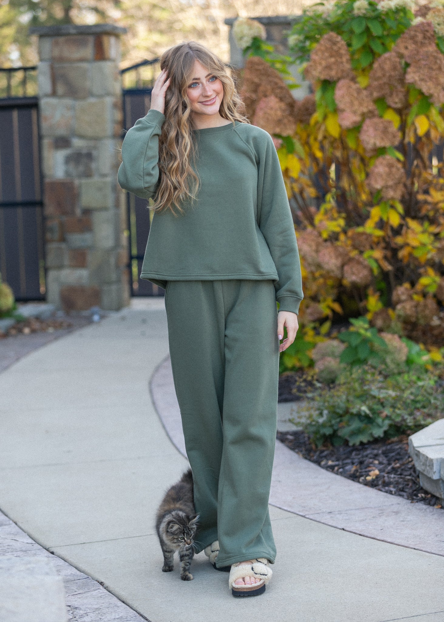 Ultra Soft Sweatshirt Pant Set FF Pants Olive / S
