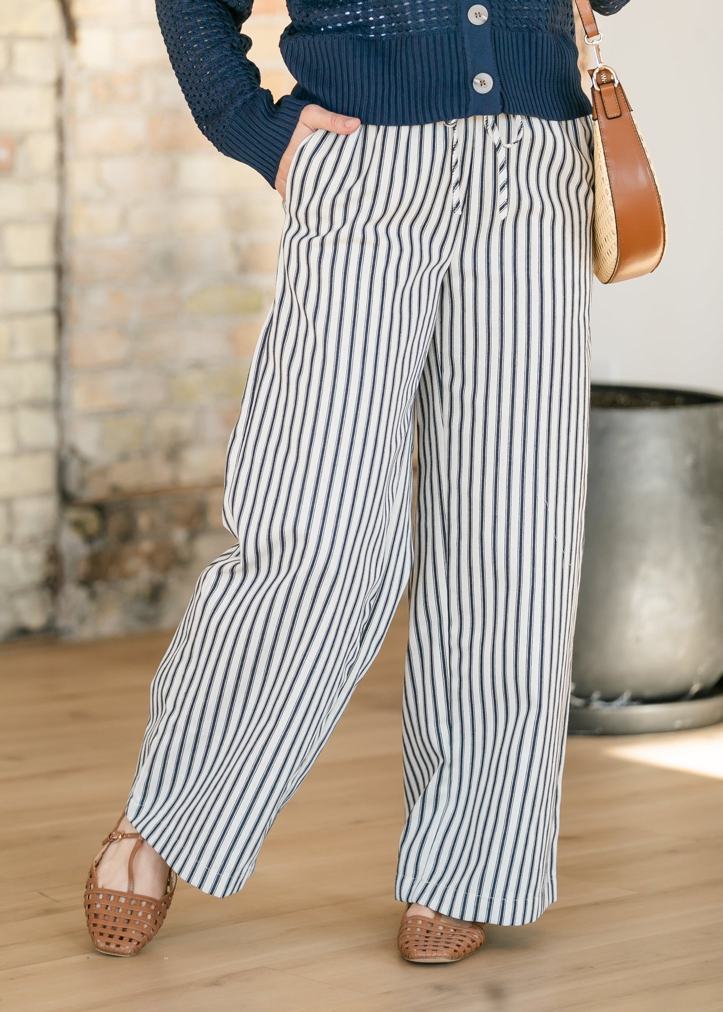 Ultra Wide Tie Waist Pant FF Pants