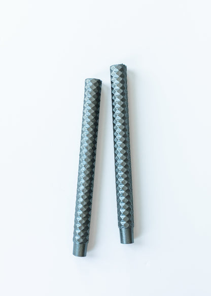 Unscented Platinum Taper Candle Set of 2 Gifts