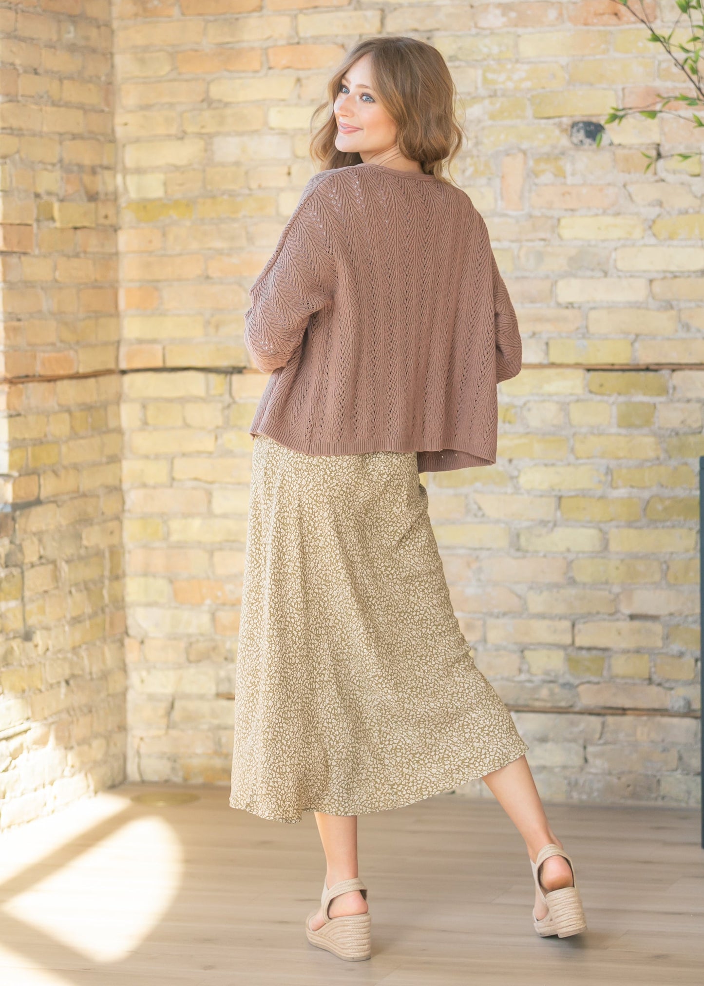 V Eyelet Crochet Cardigan FF Layering Essentials