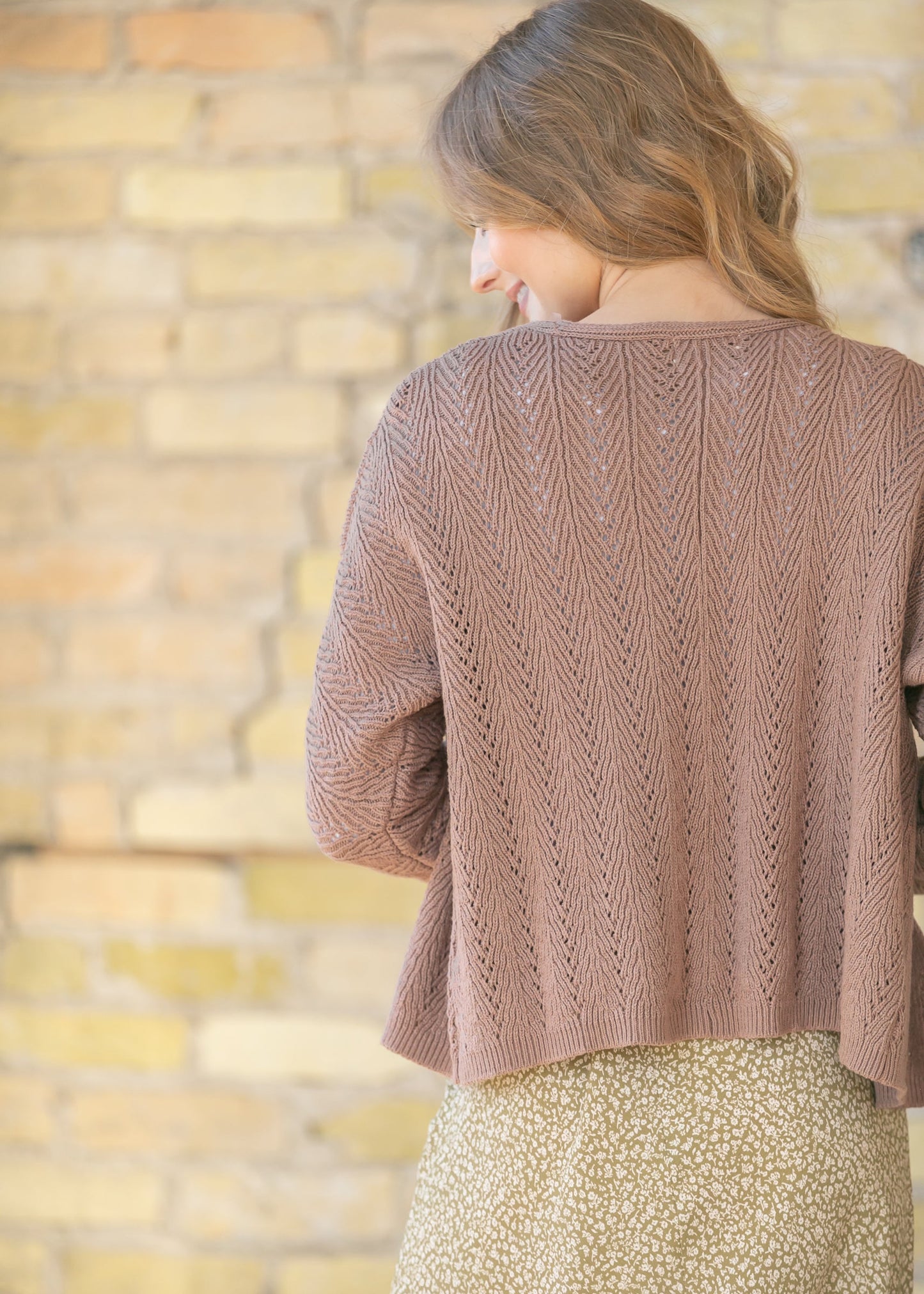 V Eyelet Crochet Cardigan FF Layering Essentials