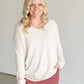 V-neck Lightweight Knit Top FF Tops Cream / S