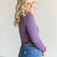 V Neck Long Sleeve T-shirt FF Tops