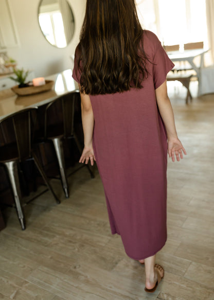 V-Neck Pocket Midi Dress - FINAL SALE Dresses