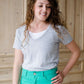 V-Neck Pocket Tee - FINAL SALE Tops Gray / S