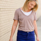 V-Neck Pocket Tee - FINAL SALE Tops Taupe / XS