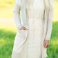 V-Neck Tie Waist Beige Midi Dress - FINAL SALE Dresses