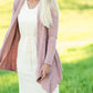 V-Neck Tie Waist Beige Midi Dress - FINAL SALE Dresses