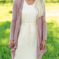 V-Neck Tie Waist Beige Midi Dress - FINAL SALE Dresses