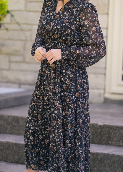V-Neck Tiered Maxi Dress FF Dresses
