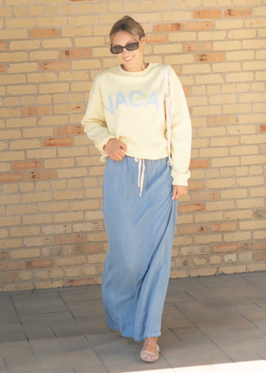 Vacay Graphic Crewneck Sweatshirt FF Tops