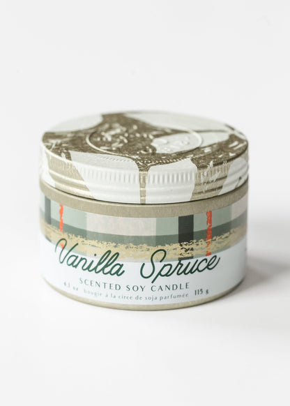 Vanilla Spruce Small Tin Candle Gifts