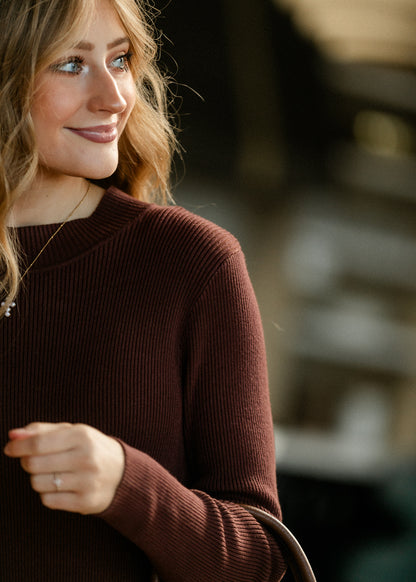 Vanna Chocolate Knit Midi Dress IC Dresses