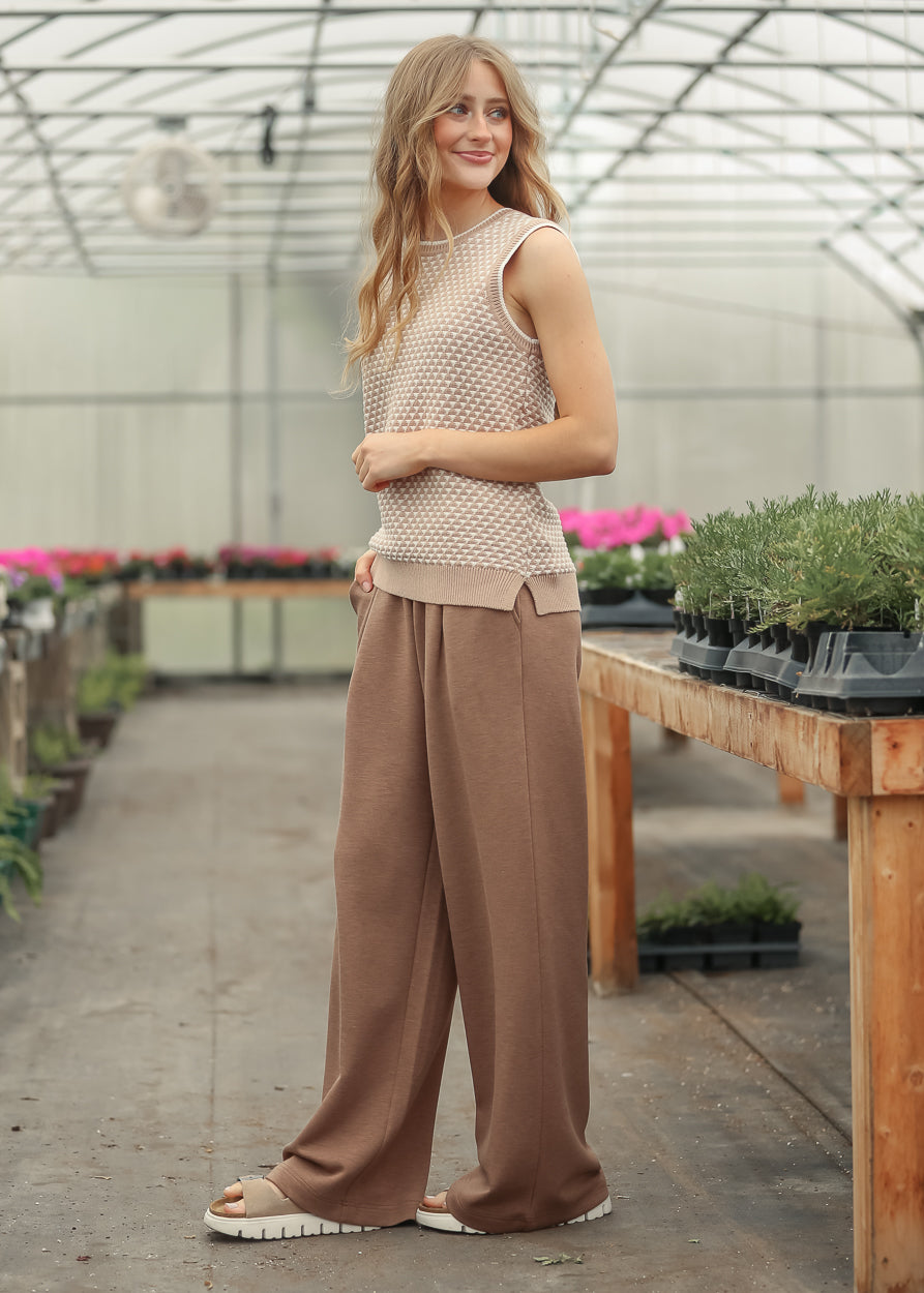 Varley® Brown Extra Wide Leg Pant 29.5 - FINAL SALE FF Pants