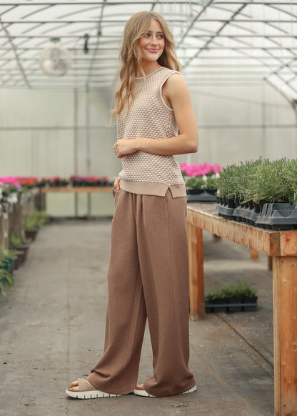 Varley® Brown Extra Wide Leg Pant 29.5 - FINAL SALE FF Pants