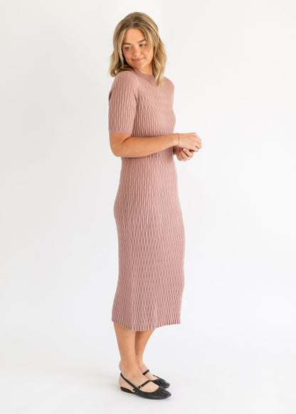 VARLEY® Fara Textured Knit Midi Dress FF Dresses