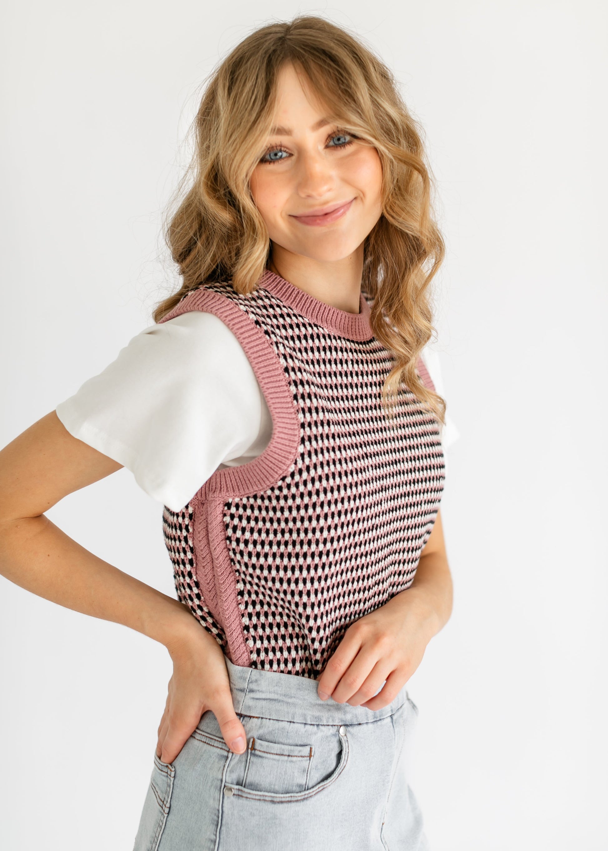 VARLEY® Knowles Textured Knit Vest FF Tops