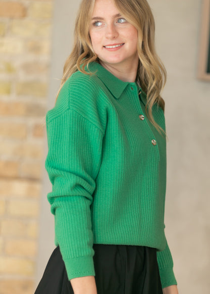 Varley® Marlie Knit Polo Sweater FF Tops