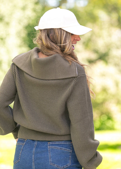 Varley® Maura Half-Zip Rib Knit Sweater FF Layering Essentials