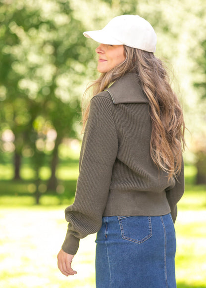 Varley® Maura Half-Zip Rib Knit Sweater FF Layering Essentials