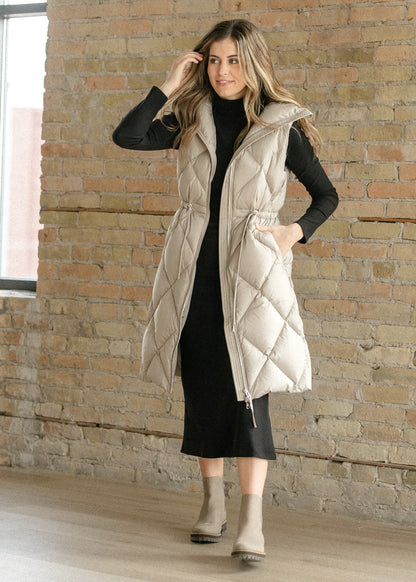 Varley® Navine Long Down Gilet FF Layering Essentials