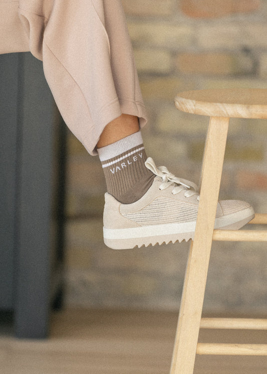 Varley® Taupe Lenni Half Crew Sock Accessory