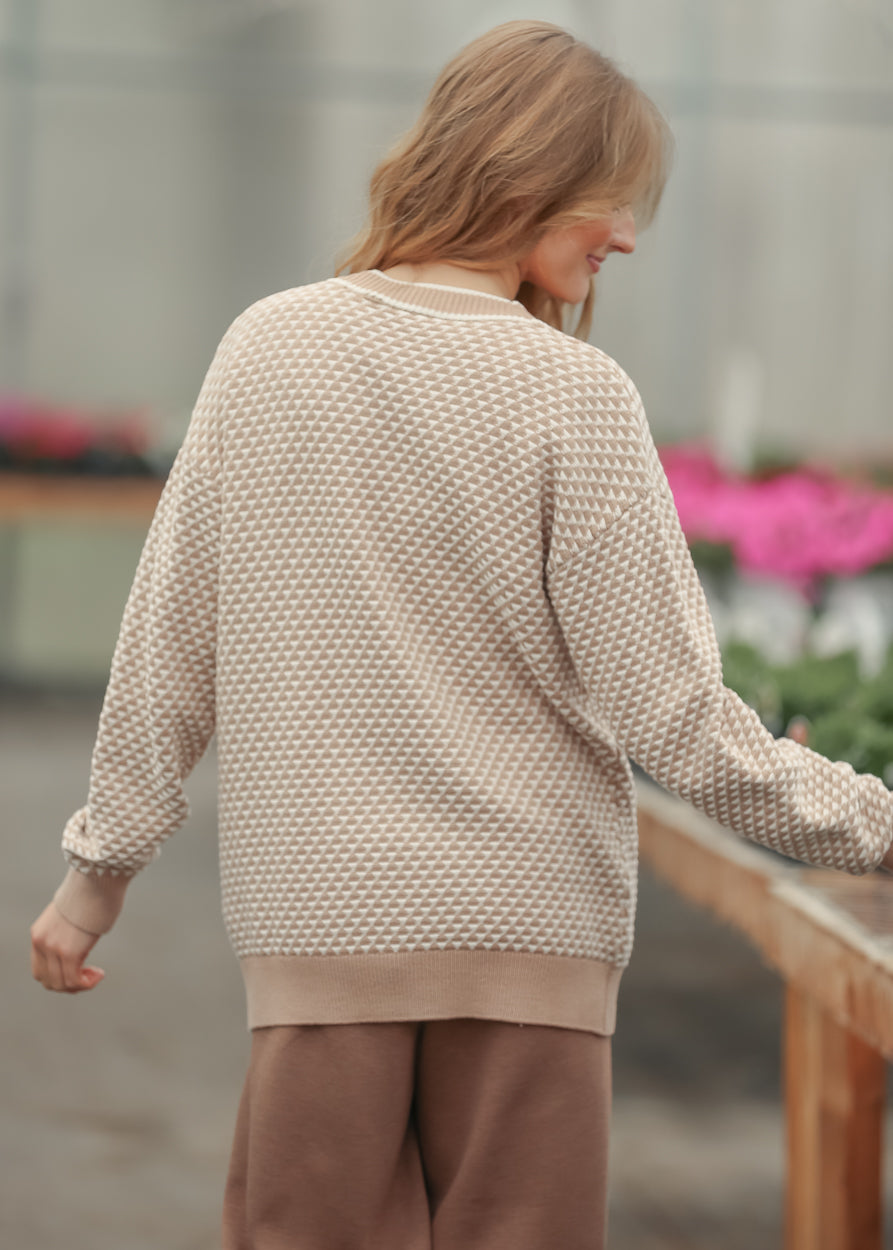 Varley® Taupe Tarran Stitch Knit Cardigan - FINAL SALE FF Layering Essentials