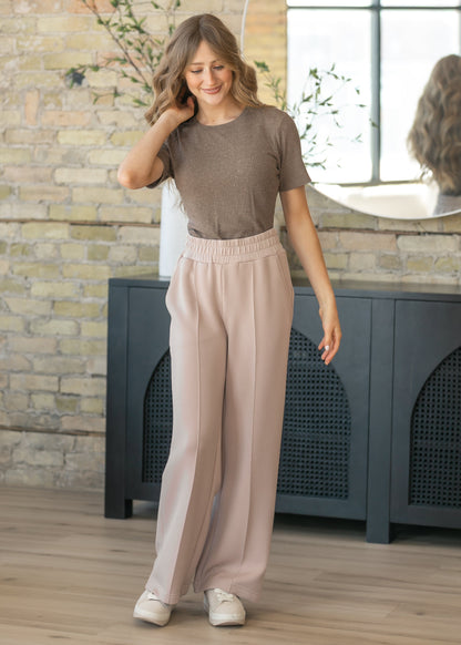 Varley® Taupe Wide Leg Pant 28 FF Pants