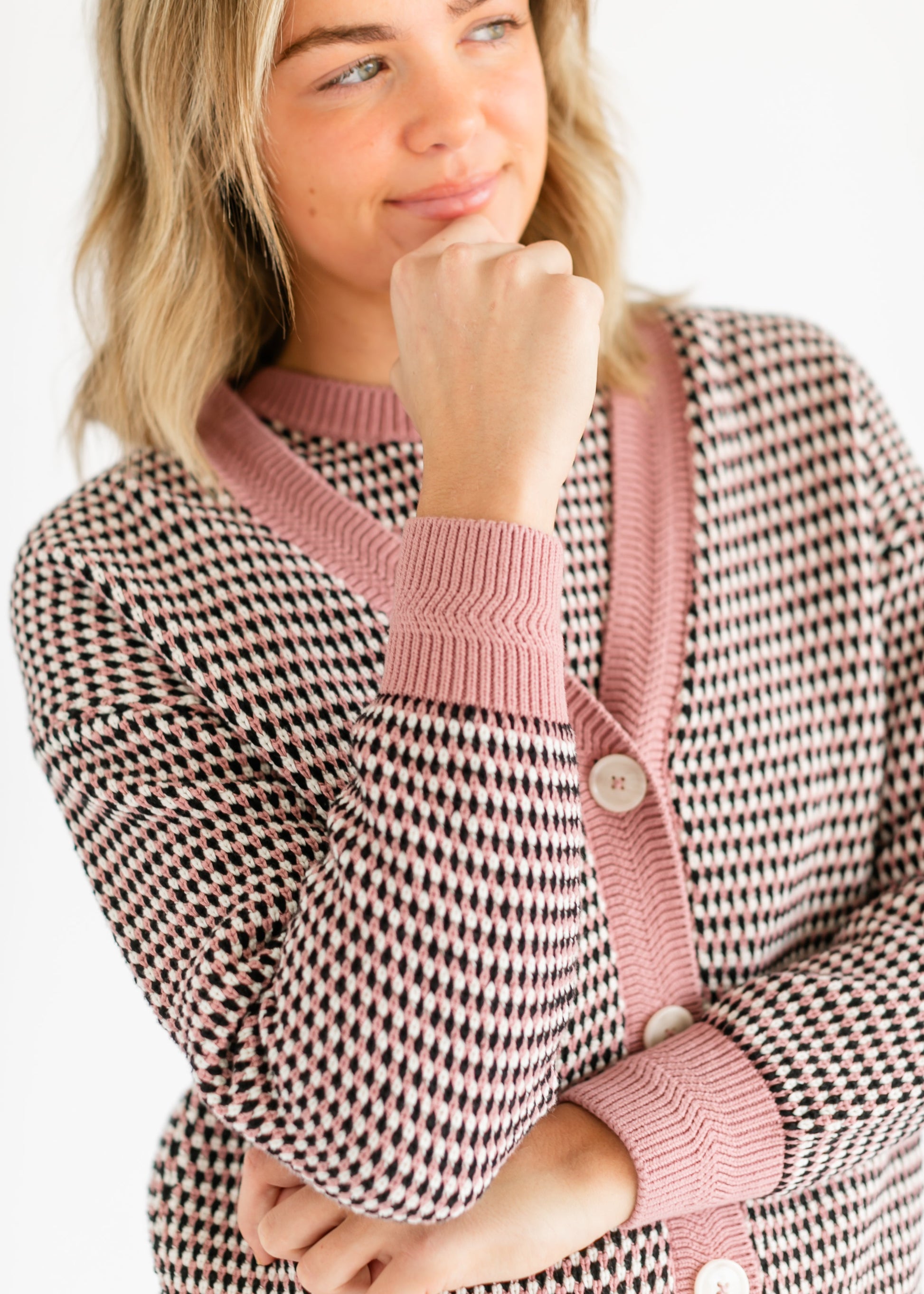 VARLEY® Tiffany Textured Knit Cardigan FF Tops