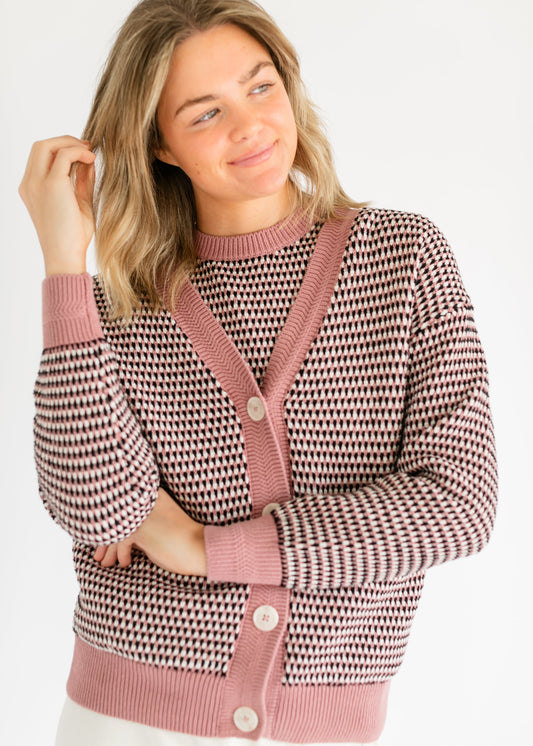 VARLEY® Tiffany Textured Knit Cardigan FF Tops