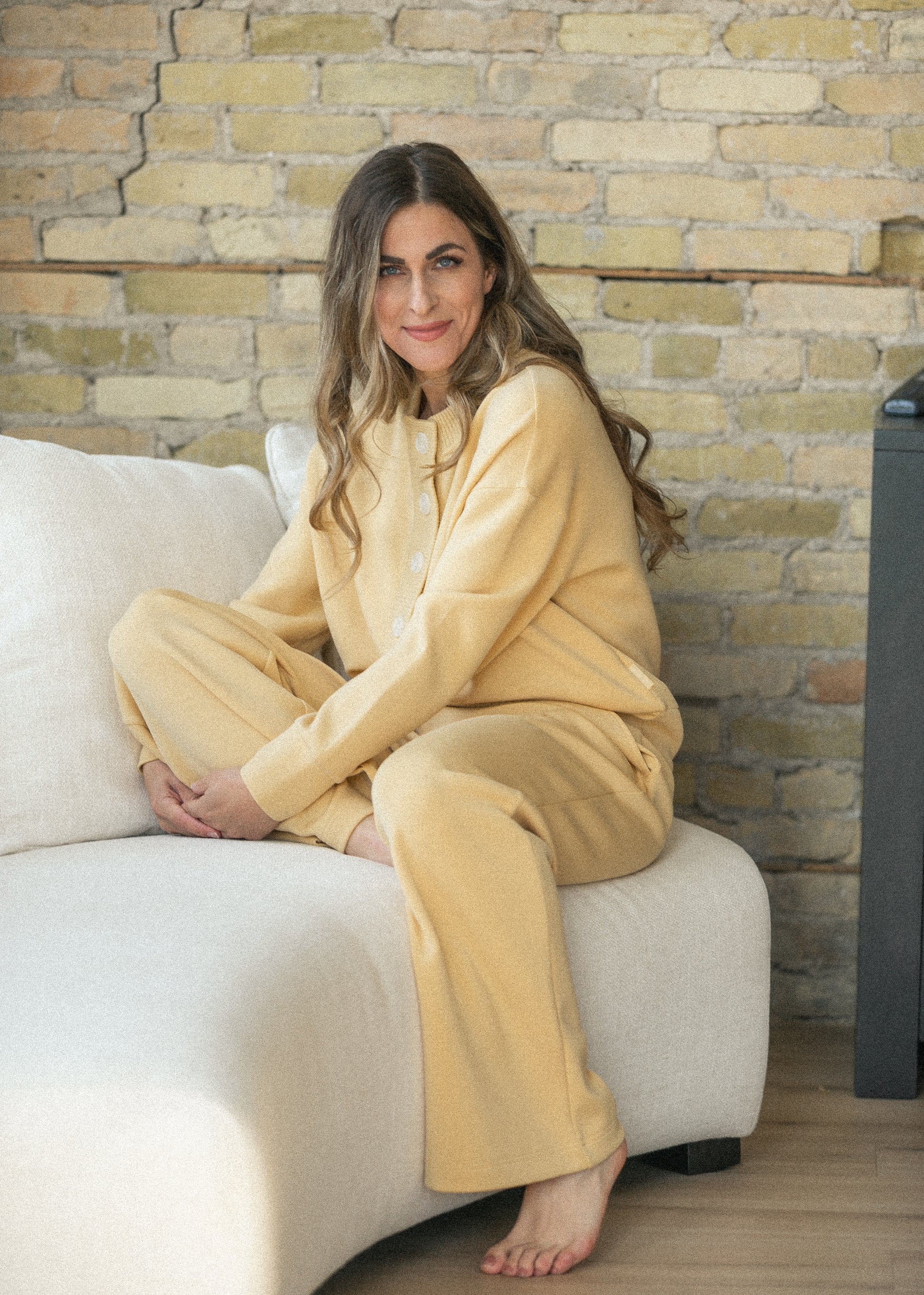 Varley® Yellow Extra Wide Leg Pant 29.5 FF Pants