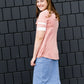 Varsity Sleeve Flowy Modest Top-FINAL SALE Tops