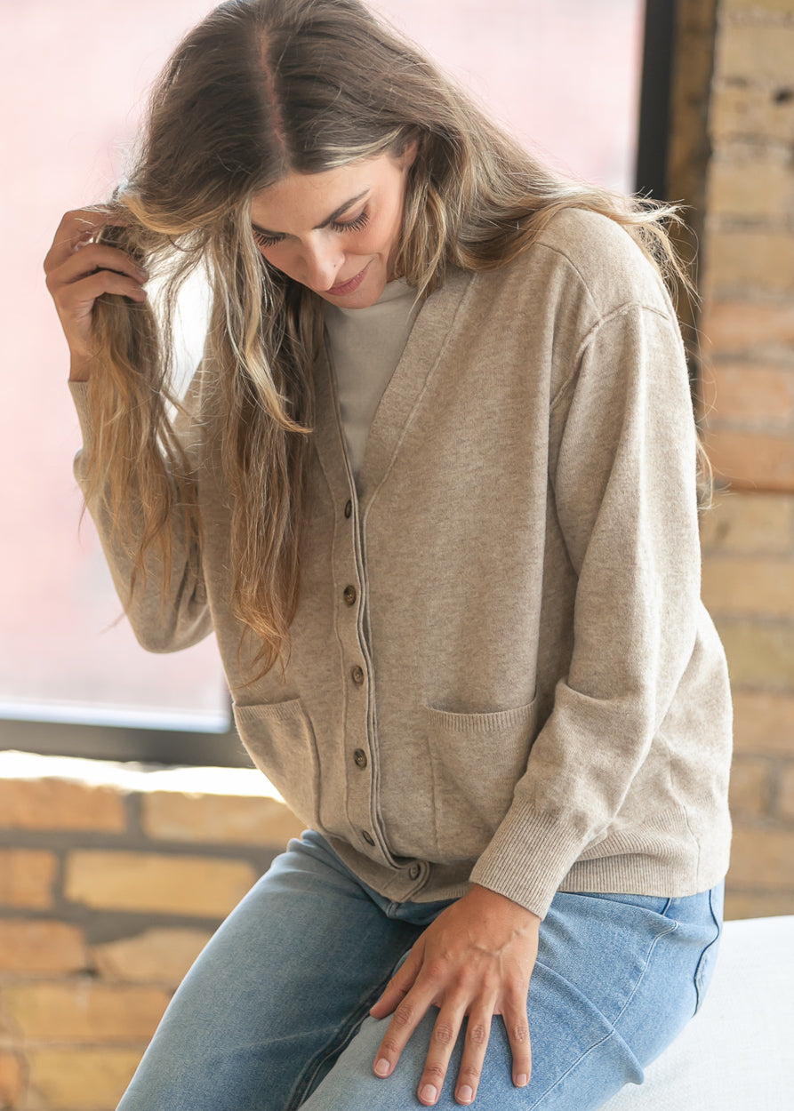 Varsity Style Button Up Cardigan FF Layering Essentials