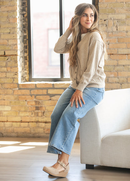 Varsity Style Button Up Cardigan FF Layering Essentials