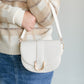 Vegan Leather Cream Saddle Bag Accessories