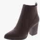 Vegan Leather Heeled Ankle Booties Shoes