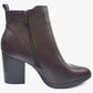 Vegan Leather Heeled Ankle Booties Shoes