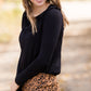 Velour Contrast Top - FINAL SALE Tops