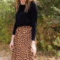 Velour Contrast Top - FINAL SALE Tops