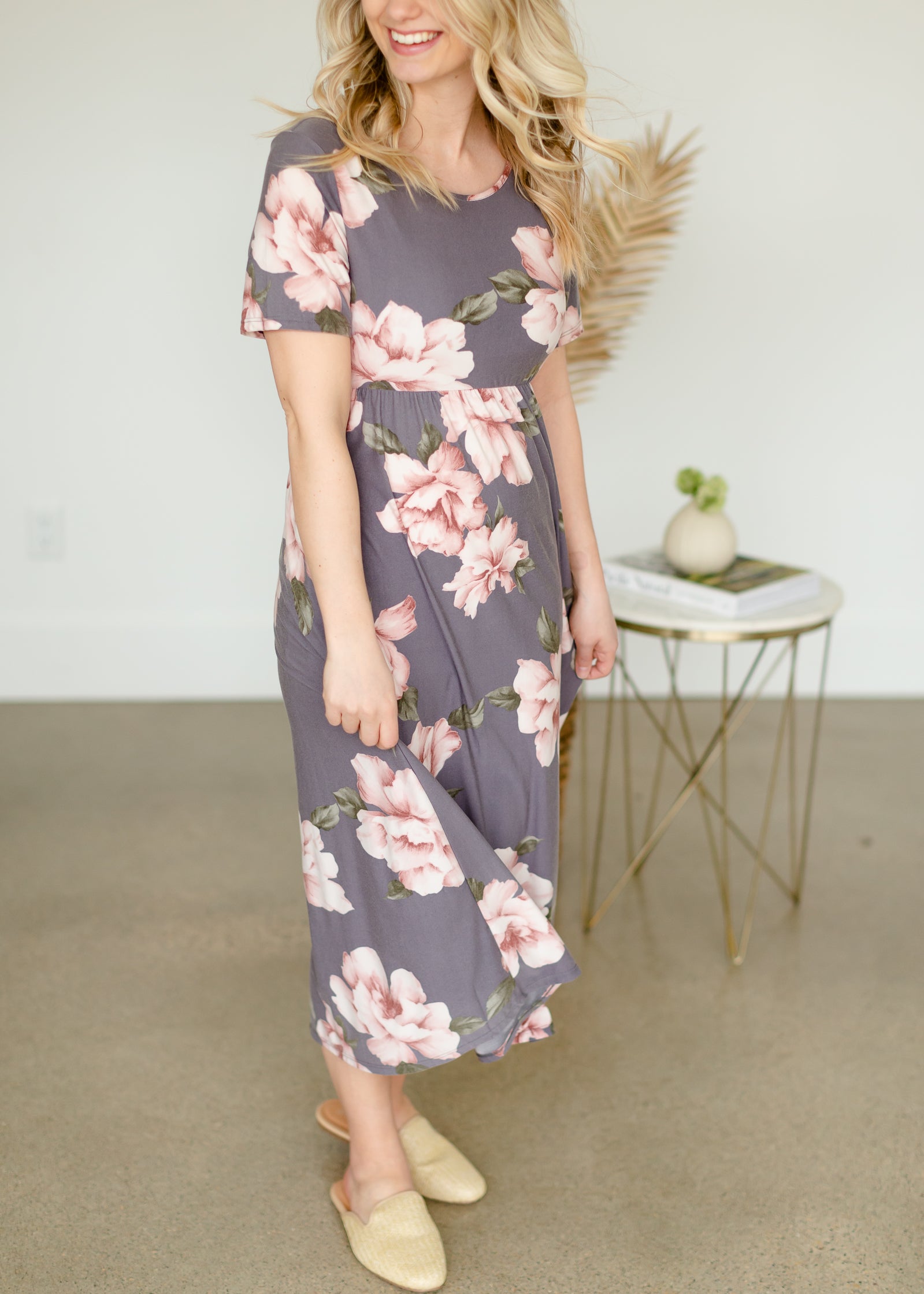 Vera Brushed Floral Midi Dress - FINAL SALE Dresses