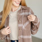 Vera Plaid Button Up Shacket FF Tops