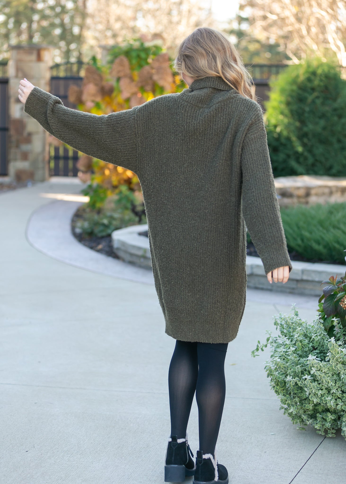 midi dress with tights Verity Turtleneck Midi Dress – Inherit Co